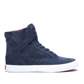 Mens Supra High Top Shoes SKYTOP Navy/White | AU-70384